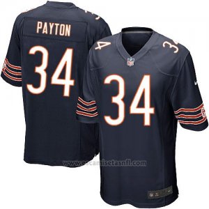 Camiseta Chicago Bears Payton Blanco Negro Nike Game NFL Hombre