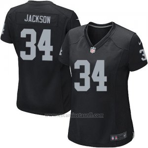 Camiseta Oakland Raiders Jackson Negro Nike Game NFL Mujer