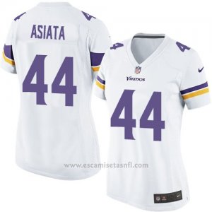Camiseta Minnesota Vikings Asiata Blanco Nike Game NFL Mujer