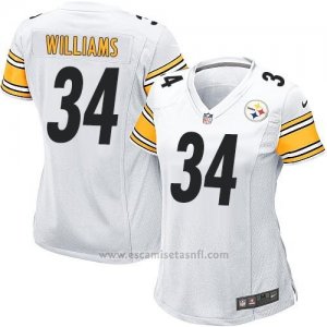 Camiseta Pittsburgh Steelers Williams Blanco Nike Game NFL Mujer