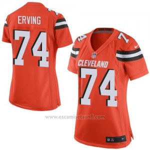 Camiseta Cleveland Browns Erving Naranja Nike Game NFL Mujer