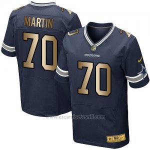 Camiseta Dallas Cowboys Martin Profundo Azul Nike Gold Elite NFL Hombre
