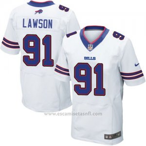 Camiseta Buffalo Bills Lawson Blanco Nike Elite NFL Hombre