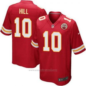 Camiseta NFL Limited Hombre 10 Hill Kansas City Chiefs Rojo