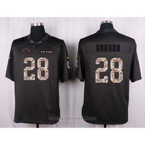 Camiseta San Diego Chargers Gordon Apagado Gris Nike Anthracite Salute To Service NFL Hombre