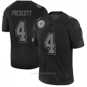 Camiseta NFL Limited Dallas Cowboys Prescott 2019 Salute To Service Negro