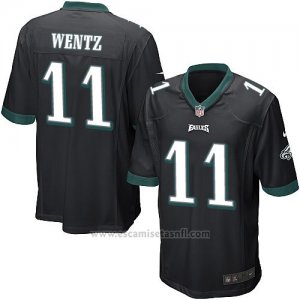 Camiseta Philadelphia Eagles Wentz Negro Nike Game NFL Nino