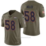 Camiseta NFL Limited Hombre Denver Broncos 58 Von Miller 2017 Salute To Service Verde