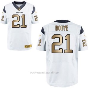 Camiseta Houston Texans Bouye Blanco Nike Gold Elite NFL Hombre