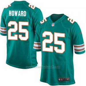 Camiseta Miami Dolphins Howard Verde Oscuro Nike Game NFL Nino