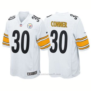 Mens Camiseta NFL Limited Hombre Pittsburgh Steelers 30 James Conner Game Blanco
