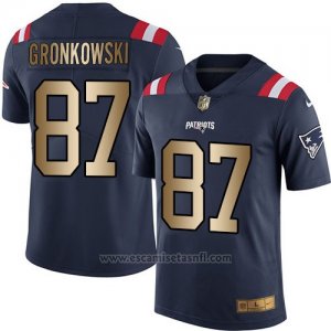 Camiseta New England Patriots Gronkowski Profundo Azul Nike Gold Legend NFL Hombre