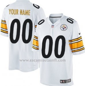 Camisetas NFL Limited Hombre Pittsburgh Steelers Personalizada Blanco