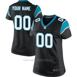 Camisetas NFL Replica Mujer Carolina Panthers Personalizada Negro