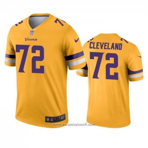 Camiseta NFL Legend Minnesota Vikings Ezra Cleveland Inverted Oro