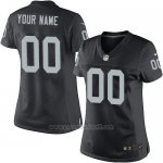 Camisetas NFL Mujer Oakland Raiders Personalizada Negro