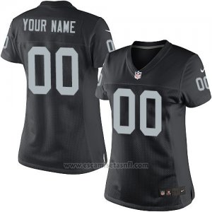 Camisetas NFL Mujer Oakland Raiders Personalizada Negro