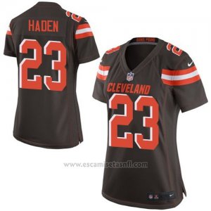 Camiseta Cleveland Browns Haden Marron Nike Game NFL Mujer
