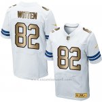 Camiseta Dallas Cowboys Witten Blanco Nike Gold Elite NFL Hombre