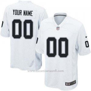 Camisetas NFL Replica Nino Oakland Raiders Personalizada Blanco