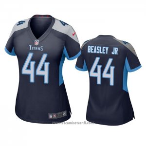Camiseta NFL Game Mujer Tennessee Titans 44 Vic Beasley Jr Azul