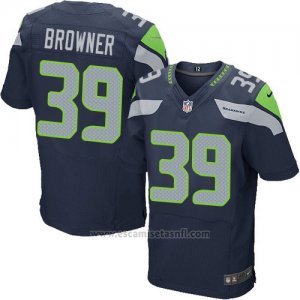 Camiseta Seattle Seahawks Browner Profundo Azul Nike Elite NFL Hombre