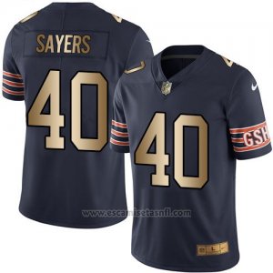 Camiseta Chicago Bears Sayers Profundo Azul Nike Gold Legend NFL Hombre