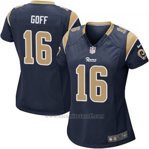 Camiseta Los Angeles Rams Goff Negro Nike Game NFL Mujer