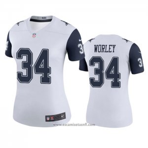 Camiseta NFL Legend Mujer Dallas Cowboys Daryl Worley Blanco Color Rush