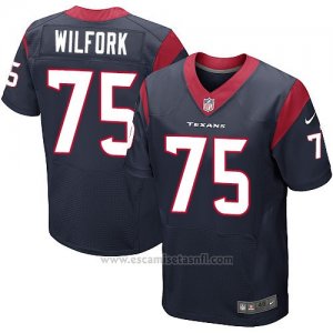 Camiseta Houston Texans Wilfork Profundo Azul Nike Elite NFL Hombre
