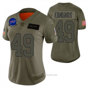 Camiseta NFL Limited Mujer Buffalo Bills Tremaine Edmunds 2019 Salute To Service Verde