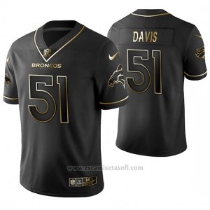 Camiseta NFL Limited Hombre Denver Broncos Todd Davis Golden Edition Negro