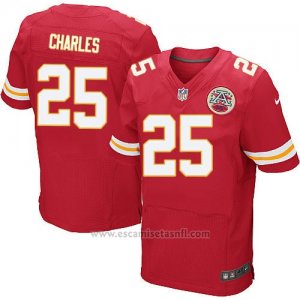 Camiseta Kansas City Chiefs Charles Rojo Nike Elite NFL Hombre