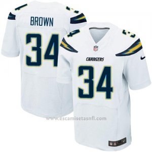 Camiseta San Diego Chargers Brown Blanco Nike Elite NFL Hombre