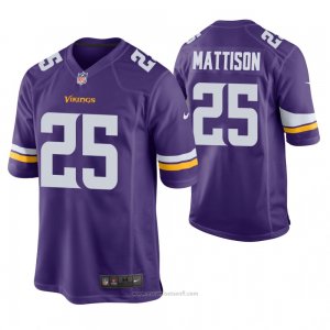 Camiseta NFL Game Hombre Minnesota Vikings Alexander Mattison Violeta
