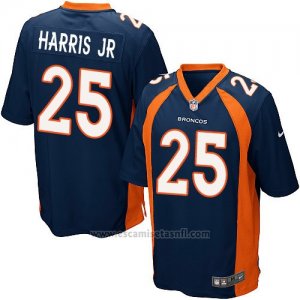 Camiseta Denver Broncos Harris Jr Azul Oscuro Nike Game NFL Hombre