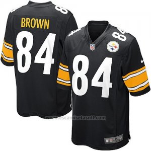 Camiseta Pittsburgh Steelers Brown Negro Nike Game NFL Nino