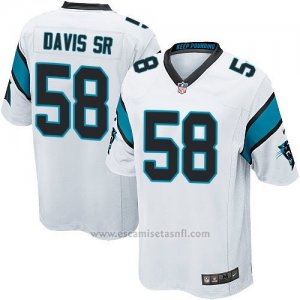 Camiseta Carolina Panthers Davis Sr Nike Game NFL Blanco Hombre