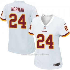 Camiseta Washington Redskins Norman Blanco Nike Game NFL Mujer