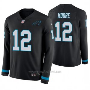 Camiseta NFL Hombre Carolina Panthers D.j. Moore Negro Therma Manga Larga