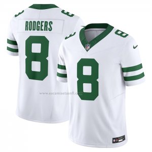 Camiseta NFL Limited New York Jets Aaron Rodgers Vapor F.U.S.E. Legacy Blanco