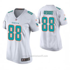 Camiseta NFL Game Mujer Dolphins Mike Gesicki Blanco
