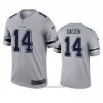 Camiseta NFL Legend Dallas Cowboys Andy Dalton Inverted Gris