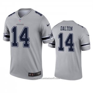 Camiseta NFL Legend Dallas Cowboys Andy Dalton Inverted Gris