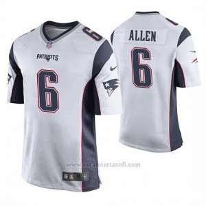 Camiseta NFL Game Hombre New England Patriots Ryan Allen Blanco
