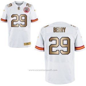 Camiseta Kansas City Chiefs Berry Blanco Nike Gold Elite NFL Hombre