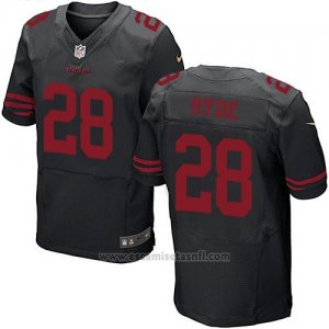 Camiseta San Francisco 49ers Hyde Negro Nike Elite NFL Hombre
