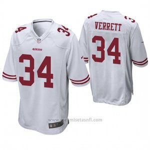 Camiseta NFL Game Hombre San Francisco 49ers Jason Verrett Blanco