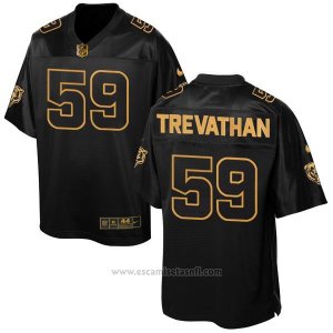 Camiseta Chicago Bears Trevathan Negro 2016 Nike Elite Pro Line Gold NFL Hombre