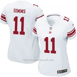 Camiseta New York Giants Simms Blanco Nike Game NFL Mujer
